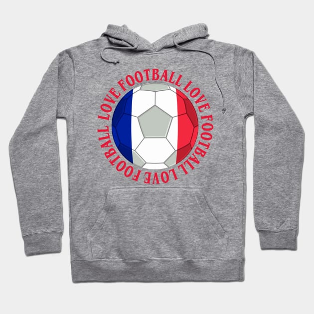 FRANCE- French Tricolour Football Soccer Icon Hoodie by IceTees